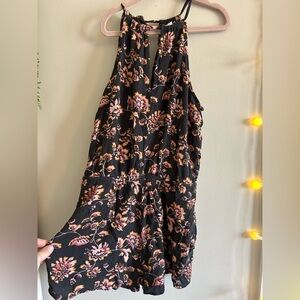 Aeropostale Black Dress with Pink Floral Design